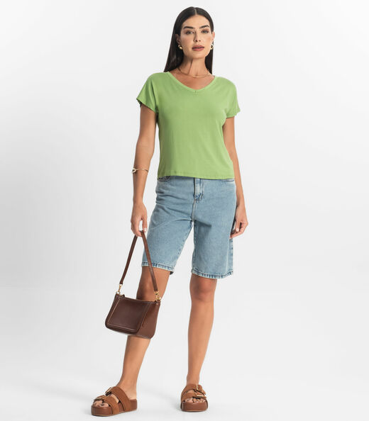 Blusa Feminina Viscotorcion Rovitex Verde