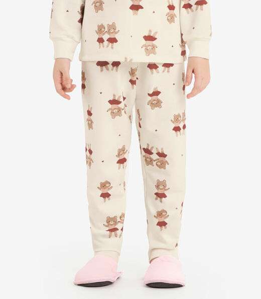 Pijama moletinho Rovi Kids Bege