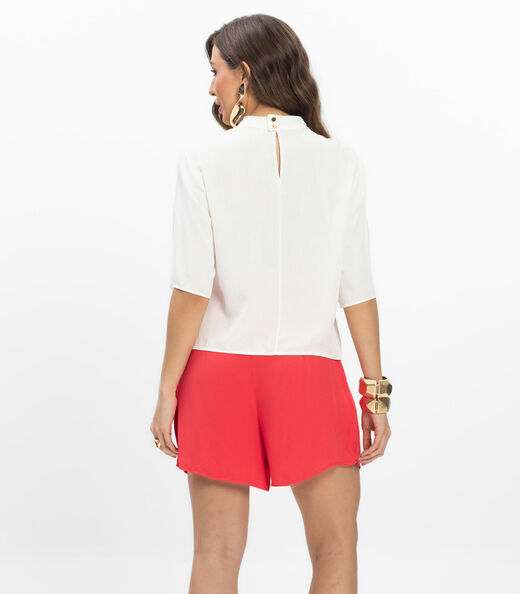 Bermuda Viscose Modena Pesada Feminino Endless Laranja