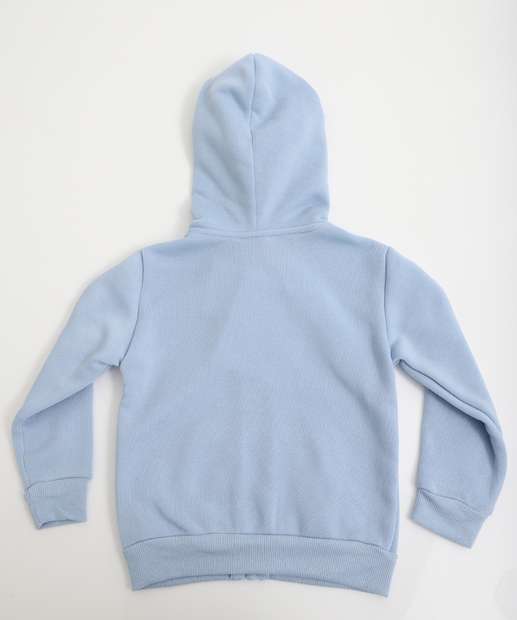 Casaco Infantil Moletom Flanelado Marisa Tam 1 a 3 Azul