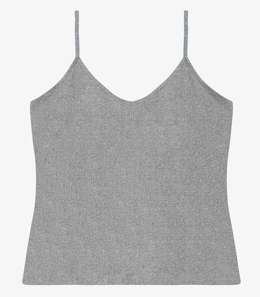 Image_Blusa De Alça Feminina Canelada Rovitex Cinza
