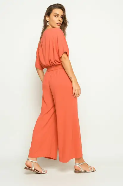 Blusa Morcego Viscolinho Laranja Salvatore Fashion