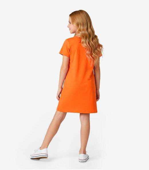 Vestido Menina Infantil em Molecotton Select Laranja