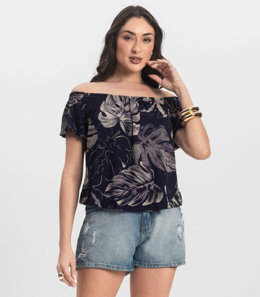Image_Blusa Feminina Ciganinha Infinita Cor Azul