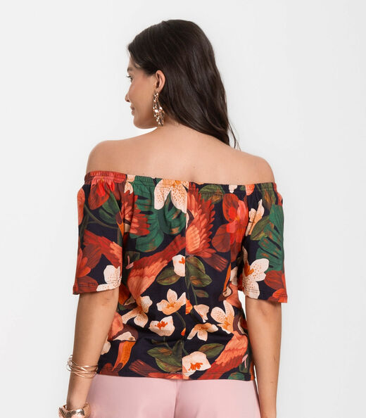 Blusa Feminina Ciganinha Infinita Cor Vermelho