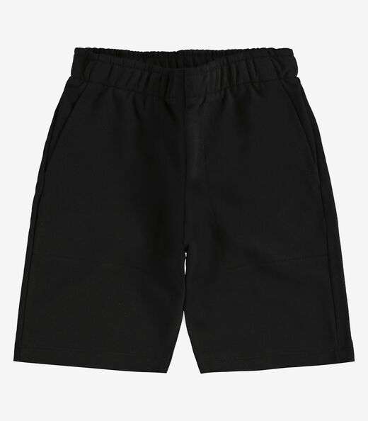 Bermuda Moletom Sarjado Infantil Rovi Kids Preto