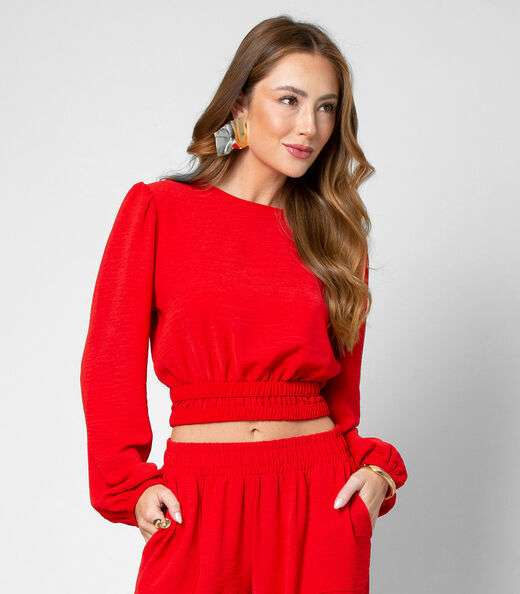 Blusa Feminina Manga Longa Endless Vermelho
