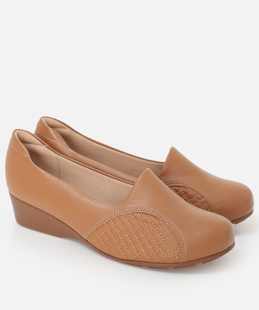 Scarpin Feminino Salto Anabela Modare Caramelo