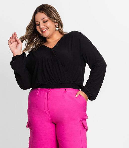 Image_Blusa Feminina Plus Size Em Viscose Secret Glam Preto