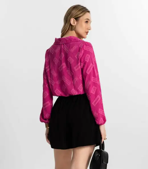 Camisa Manga Longa Rovitex Rosa