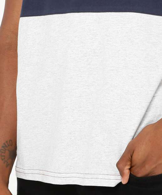Camiseta Masculina Recorte Bolso Manga Curta MR