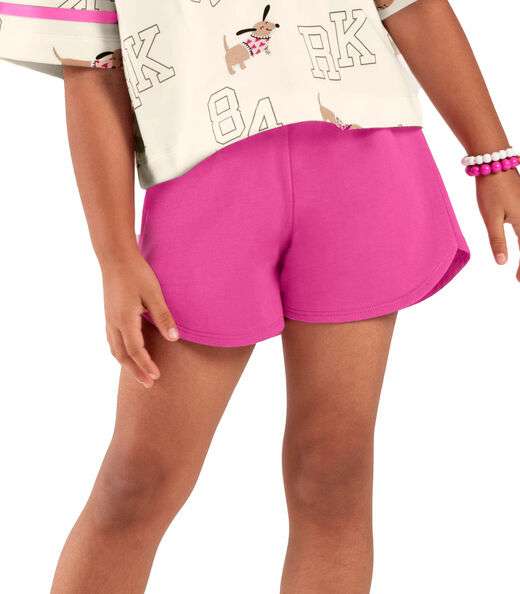 Conjunto Infantil Blusa Com Shorts Bege