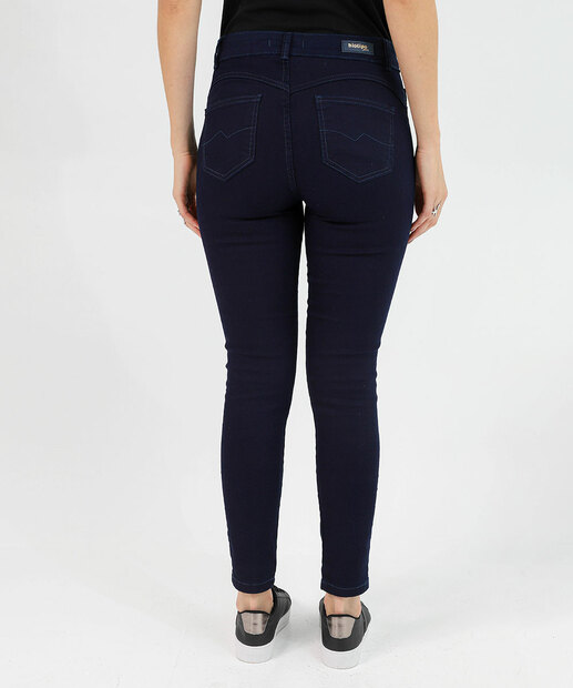 Calça Jeans Skinny Feminina Cintura Média Biotipo Azul