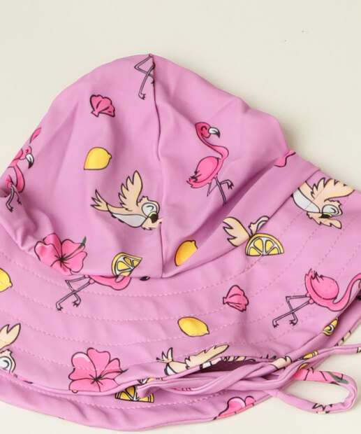 Conjunto Infantil Praia Flamingo Chápeu Marisa Tam 1 ao 4