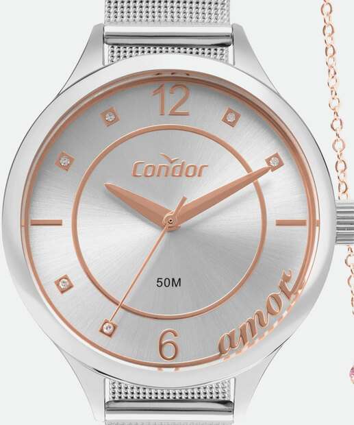 Kit Relógio Feminino Condor CO2035NDB/K4K