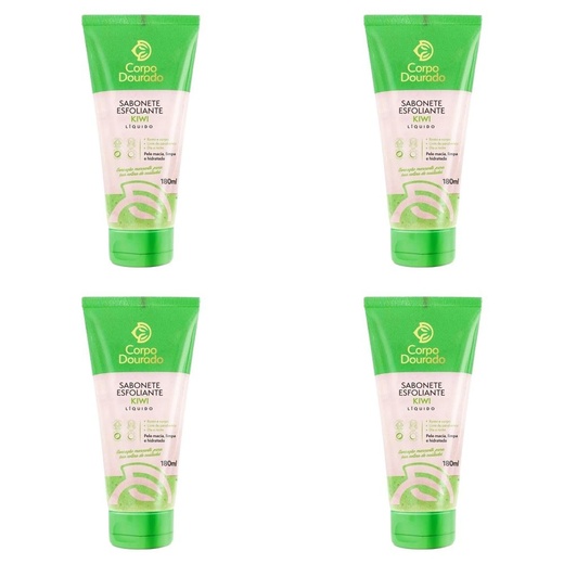 Image_Kit c/4 Sabonetes Esfoliante Corpo Dourado 180ml Kiwi
