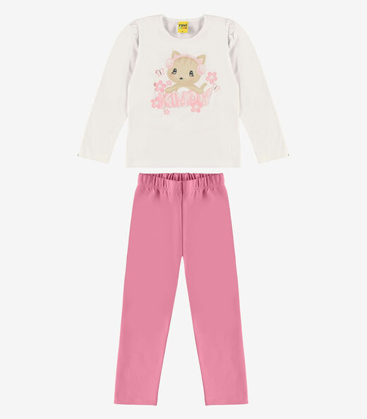 Conjunto Blusa Com Legging Rovi Kids Bege