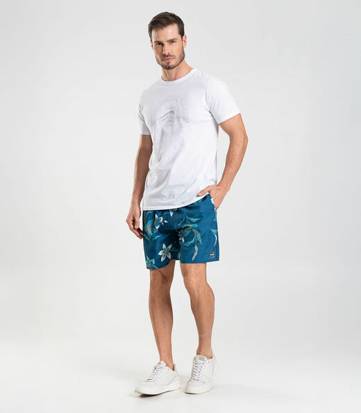 Bermuda Masculina De Microfibra Long Bong Azul