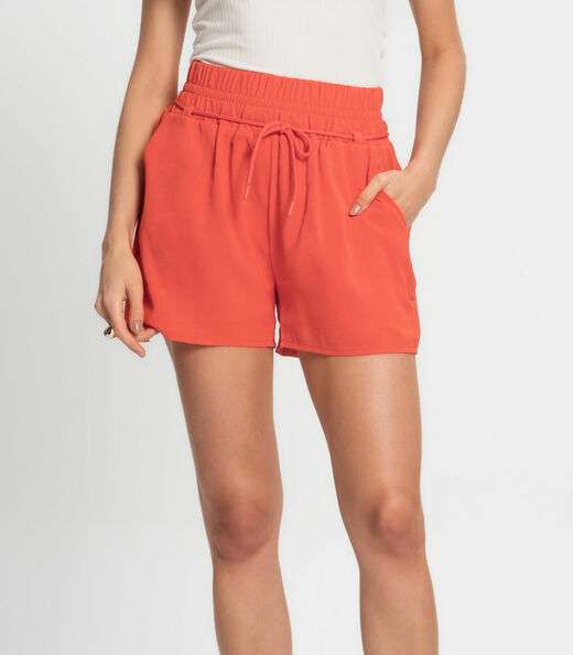 Shorts Feminino De Poá Light Endless Laranja