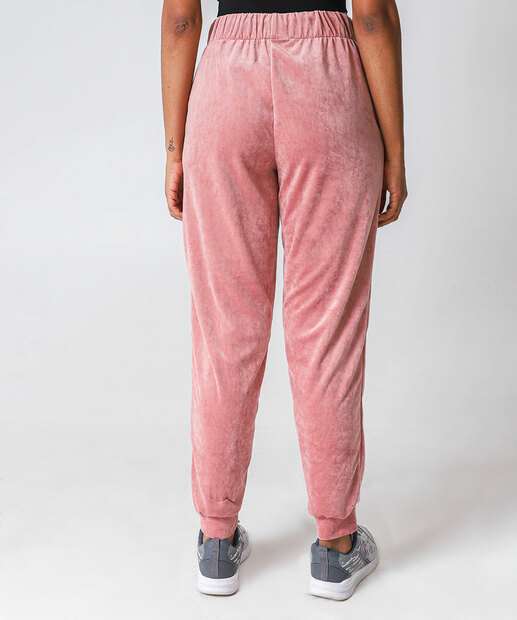 Calça Jogger Plush Feminina Fitness Marisa Rosa