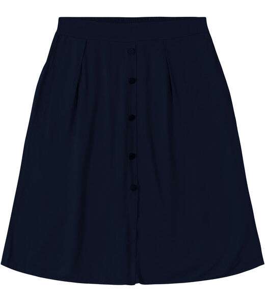 Saia Midi Feminina Plus Size Secret Glam Azul