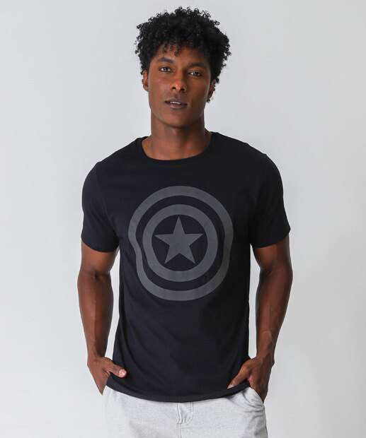 Image_Camiseta Masculina Capitão América Manga Curta Marvel