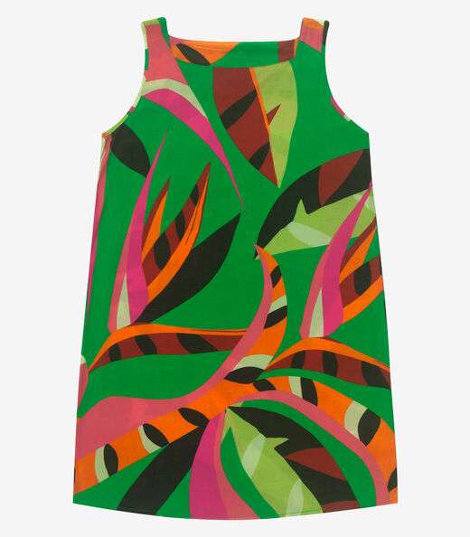 Vestido Curto Viscose Kyara Feminio Rovitex Verde