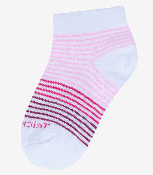 Kit 3 Pares De Meia Cano Curto Infantil Trick Nick Rosa
