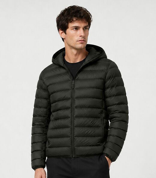 Image_Jaqueta Masculina Puffer Com Capuz All Free Verde
