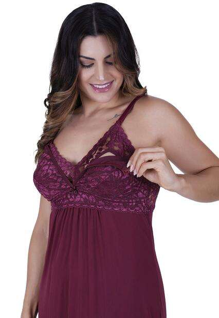 Camisola Amamentação Click Concept Lingerie Vermelho