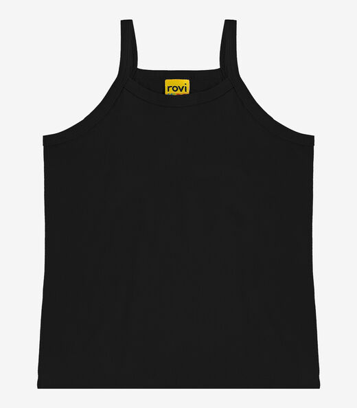 Regata De Alça Infantil Feminina Rovi Kids Preto