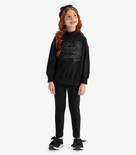 Conjunto Blusão com Legging Rovi Kids Preto