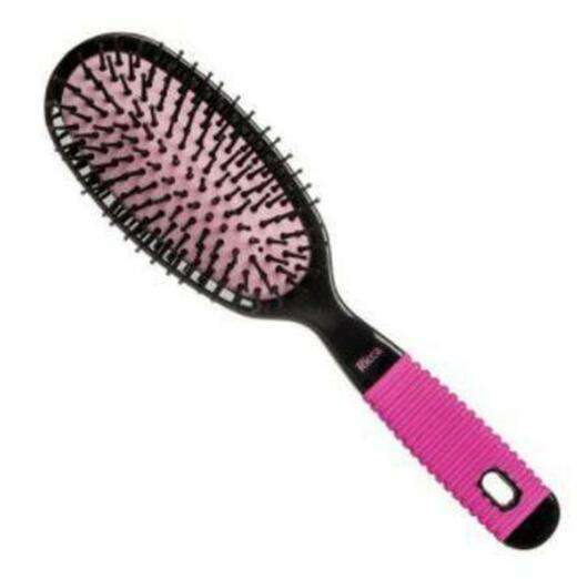 Escova Oval Ricca Gde Black e Pink 2411