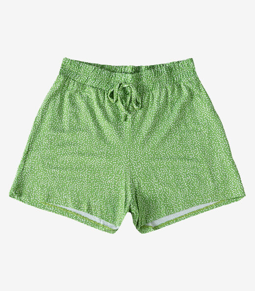 Short Feminino Com Cós E Laço Infinita Cor Verde