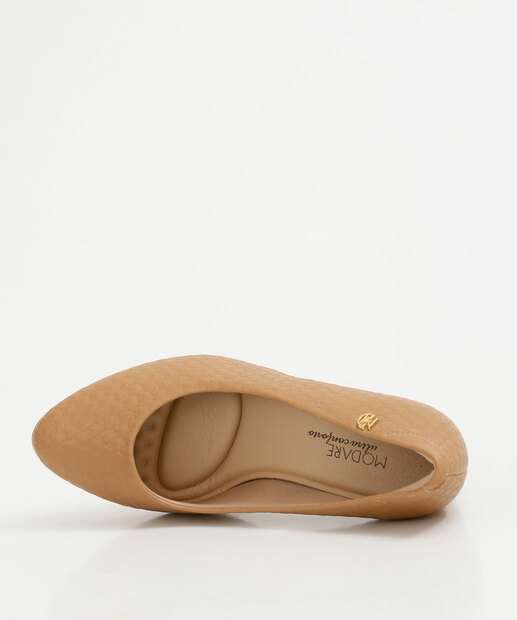 Scarpin Feminino Bico Redondo Salto Grosso Modare 