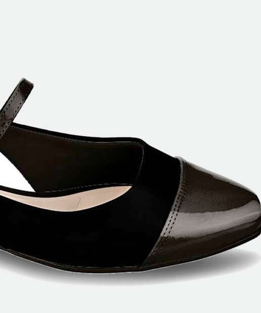 Sapatilha Feminina Slingback Bico Redondo Bebecê 