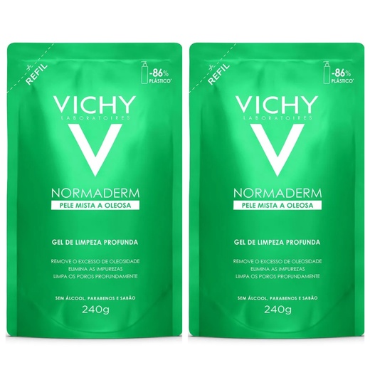 Image_Kit com 2 Unidades de Normaderm Gel De Limpeza Profunda Vichy Refil 240g