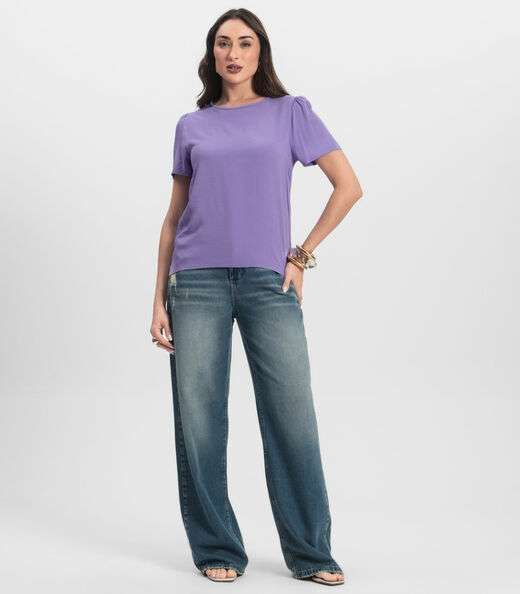 Blusa Feminina Em Viscose Infinita Cor Roxo