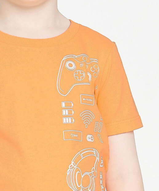 Camiseta Infantil Estampa Vídeo Game MR Tam 4 a 10