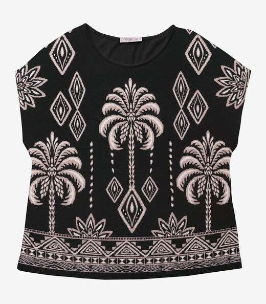 Blusa Feminina Manga Morcego Secret Glam Preto