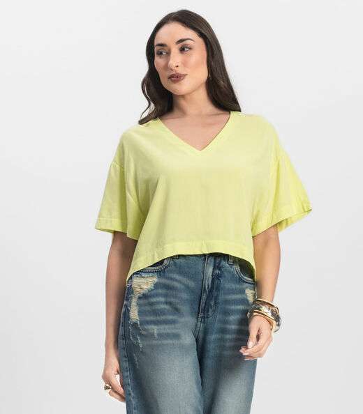 Image_Blusa Feminina Tecido em Viscose Infinita Cor Amarelo