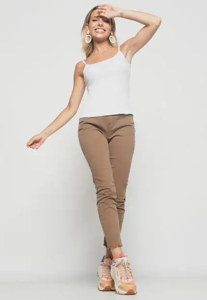 Regata  Alcinha Malha Canelada Branco