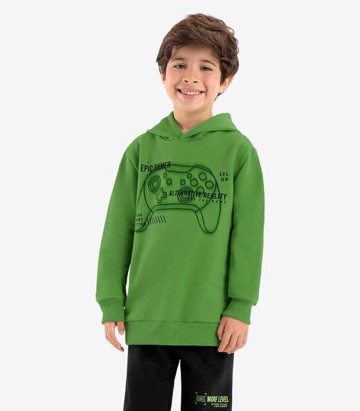 Conjunto Blusão Com Capuz E Calça Rovi Kids Verde