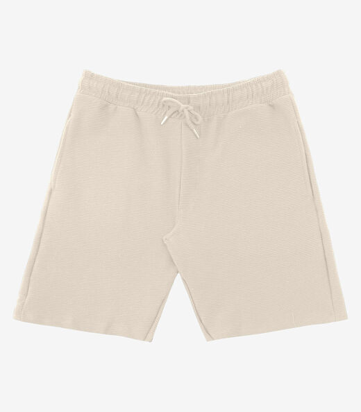 Bermuda Masculina Moletinho Gorgurinho Diametro Bege