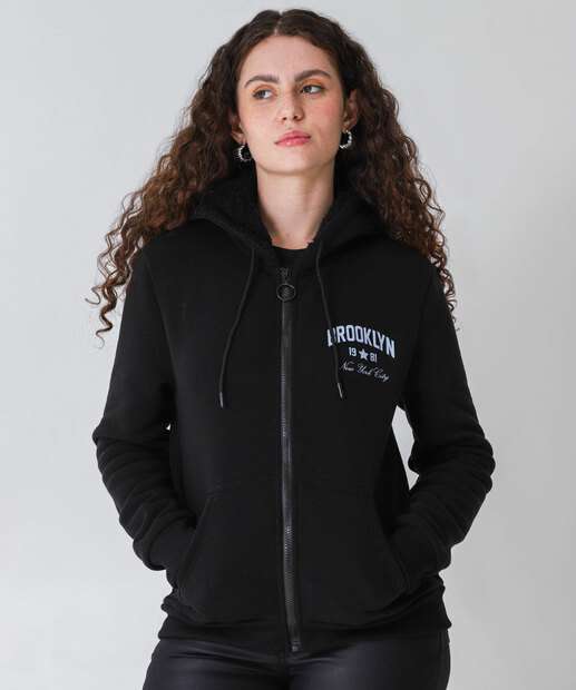 Image_Casaco Feminino Moletom Flanelado Marisa Preto