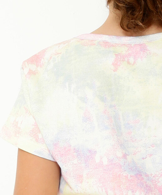 Blusa Juvenil Tie Dye Stitch Disney Tam 10 a 16