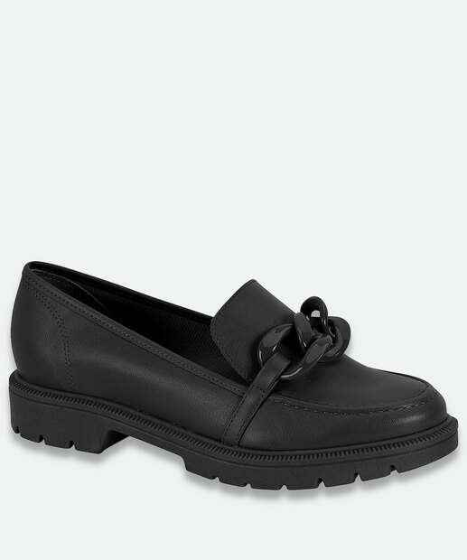Image_Mocassim Loafer Feminino Tratorado Corrente Beira Rio Preto