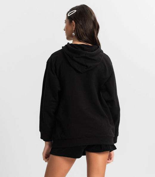 Moletom Juvenil Feminina  Minty Preto