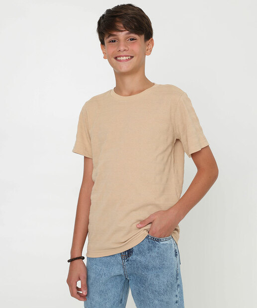 Image_Camiseta Juvenil Textura Marisa Tam 10 a 16 Bege