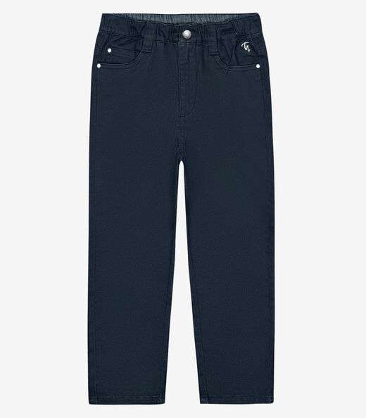 Calça Infantil Masculina Em Sarja Trick Nick Azul